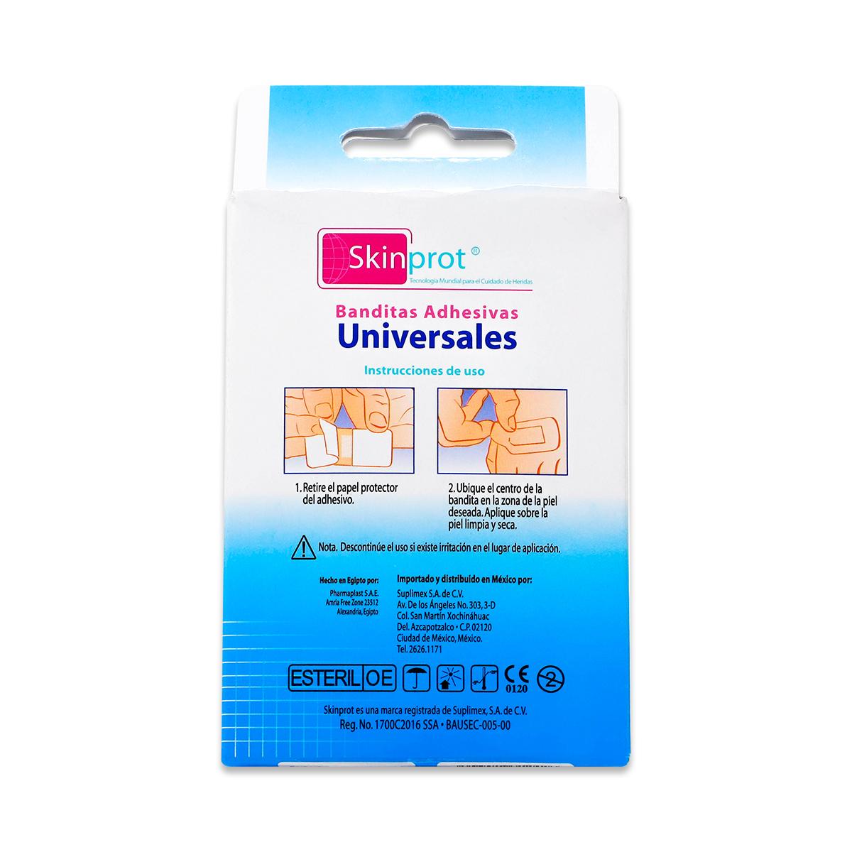 Banditas Adhesivas Universales Total 20 Pzas, 30Mm X55Mm 10Pzas, 38Mm X 38Mm 10 Pzas Skinprot 