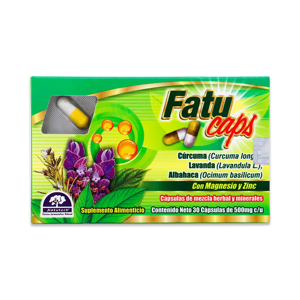 Fatu Caps, 30 Capsulas De 500 Mg, Natutech 