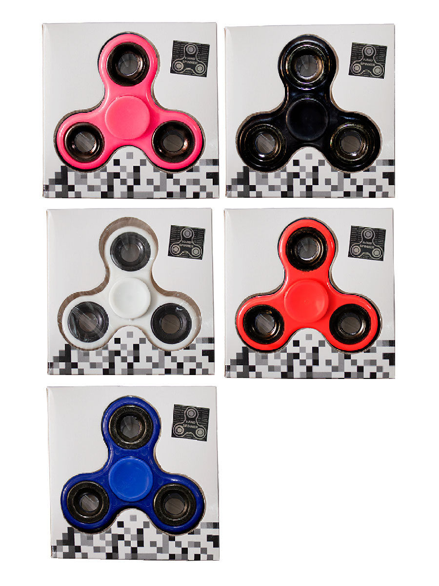Set 50 Fidget Spinner Cerámico Básico 3 Alas Con Caja De Cartón Tornasol