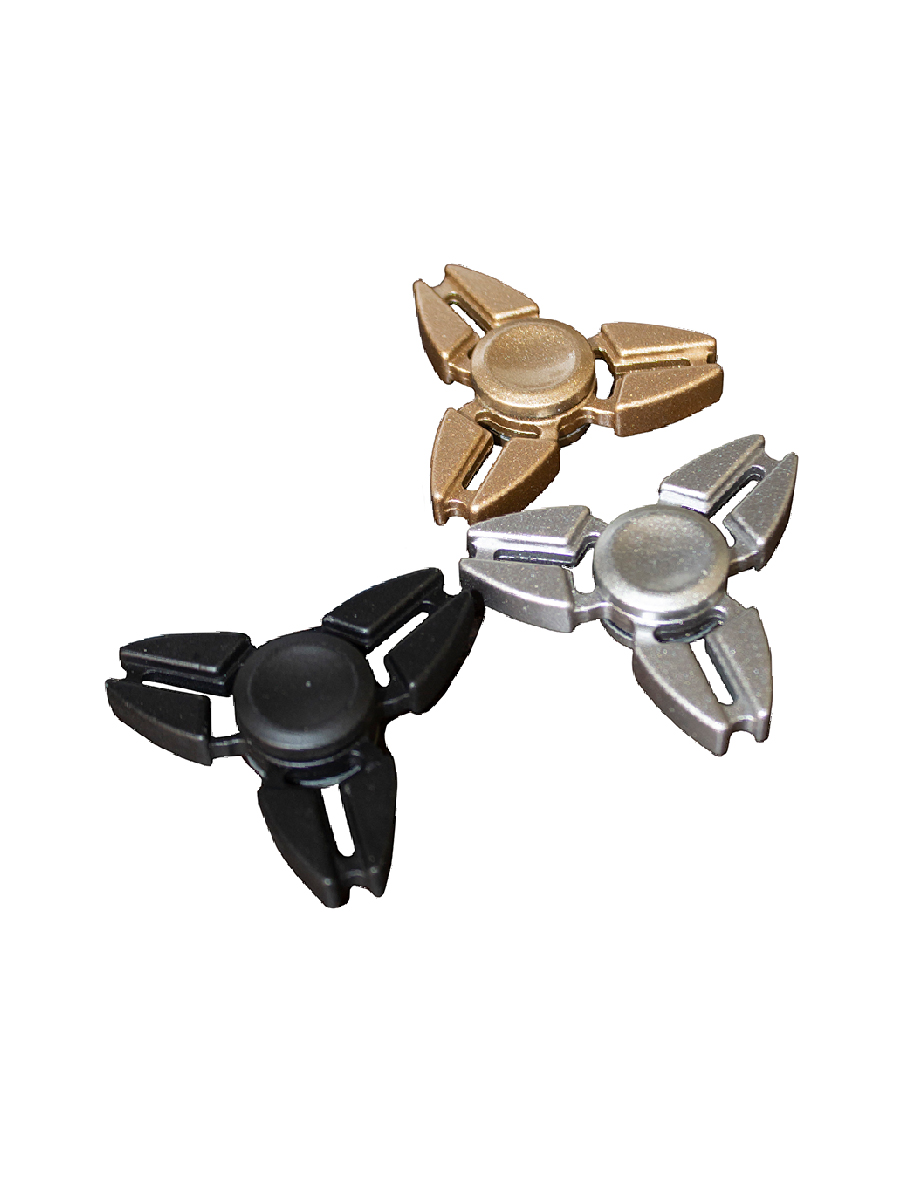 Set 3 Tornasol Fidget Spinner Metálico Caja De Aluminio 3 Alas Pico