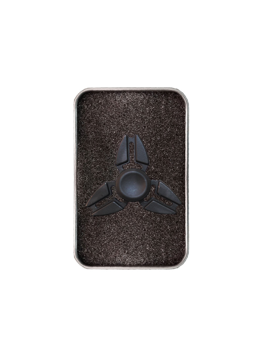 Set 3 Tornasol Fidget Spinner Metálico Caja De Aluminio 3 Alas Pico