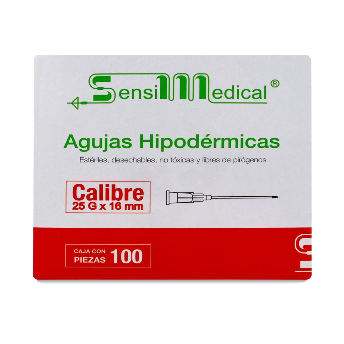 Aguja Hipodermica (Sensimedical) 25 X 16Mm Aguja Hipodermica Caja 100 Piezas Jayor 