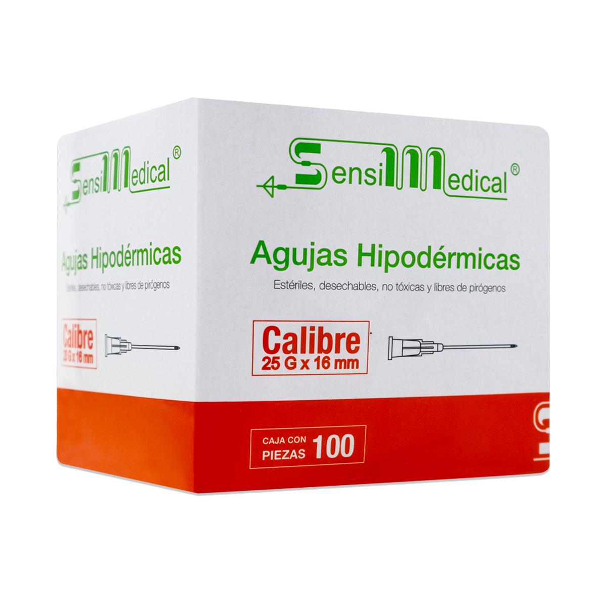 Aguja Hipodermica (Sensimedical) 25 X 16Mm Aguja Hipodermica Caja 100 Piezas Jayor 