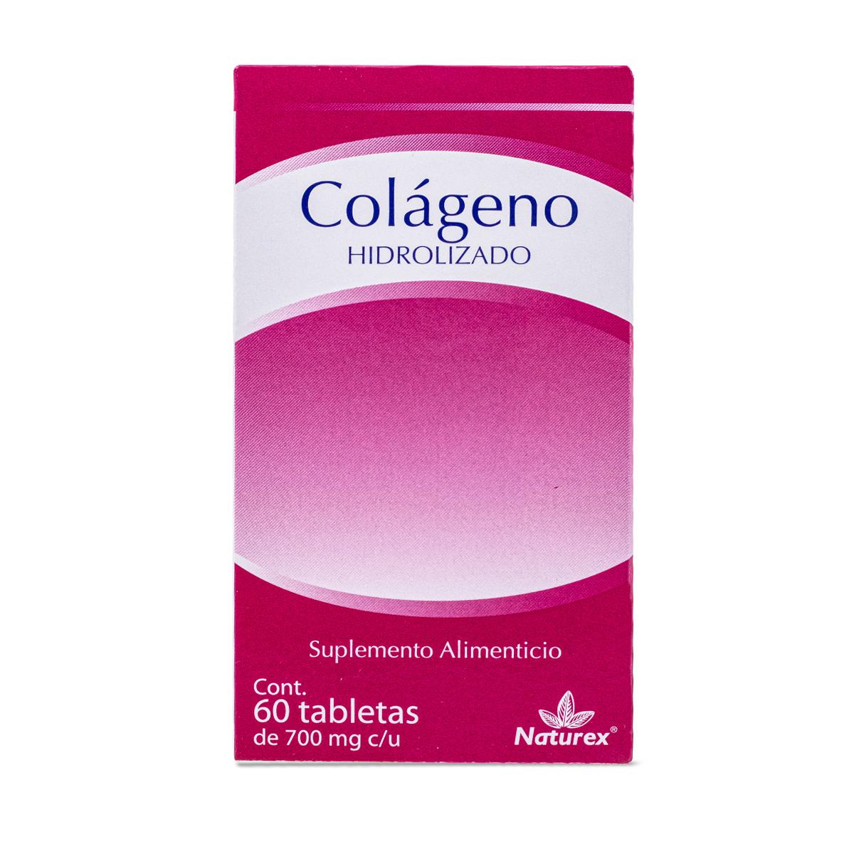 Colageno Hidrolizado Suplementos Alimenticios 60 Tabs 700 Mg C/U Naturex 
