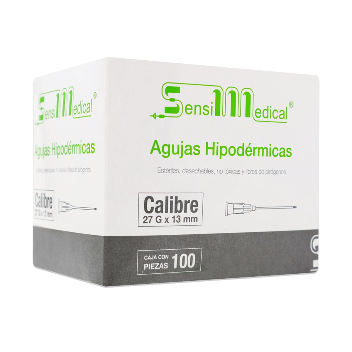 Aguja Hipodérmica (Sensimedical) 27 X 13 Mm Aguja Hipodermica Caja 100 Piezas