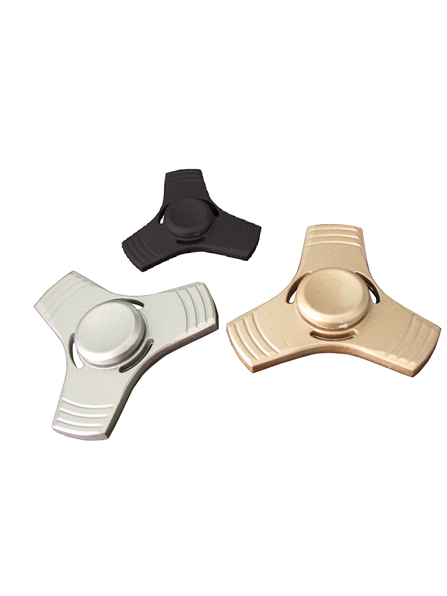 Set 3 Fidget Spinner Metálico Juguete Antiestrés Tornasol Caja De Aluminio 3 Alas Cuadrado