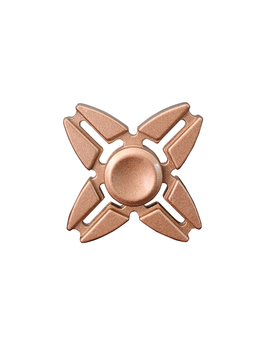 Set 3 Fidget Spinner Metálico Tornasol 4 Alas Pico Juguete Antiestrés