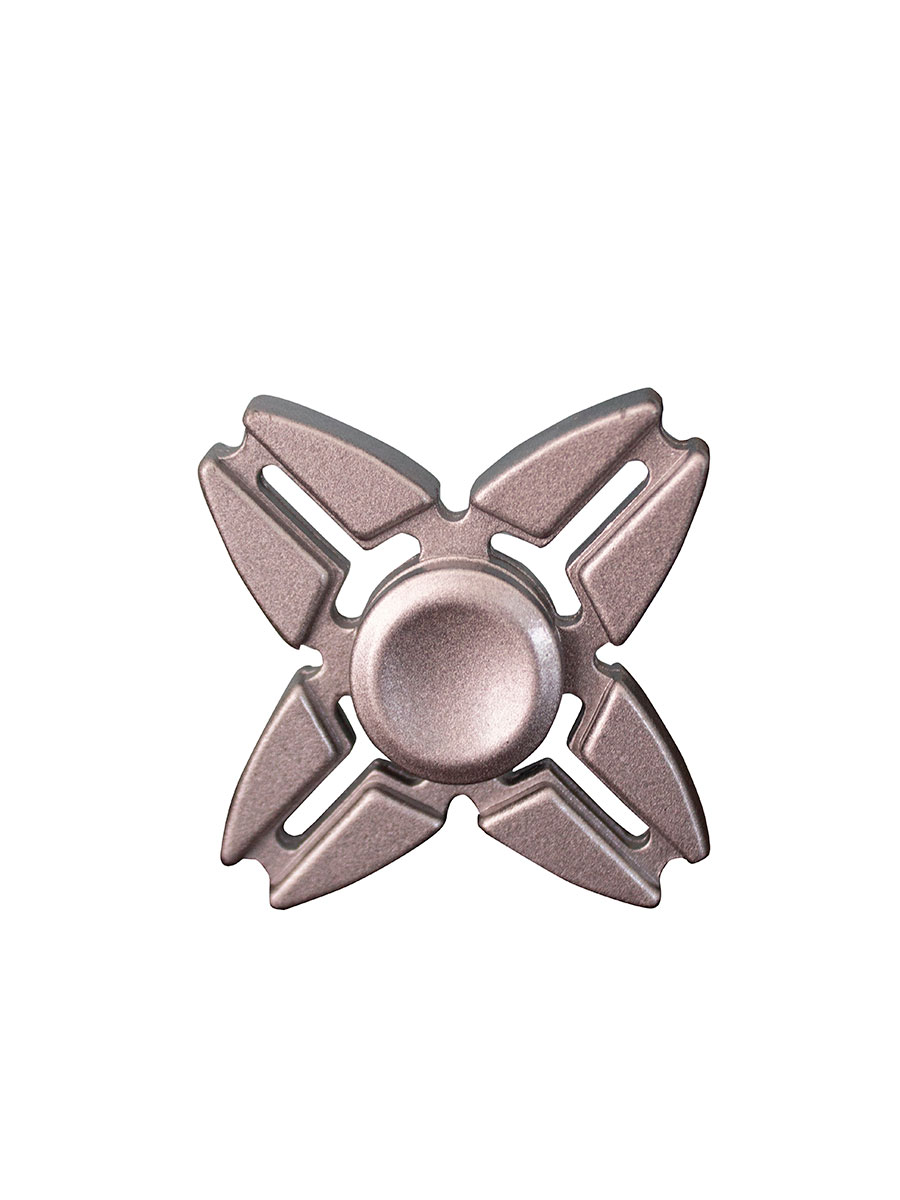 Set 3 Fidget Spinner Metálico Tornasol 4 Alas Pico Juguete Antiestrés