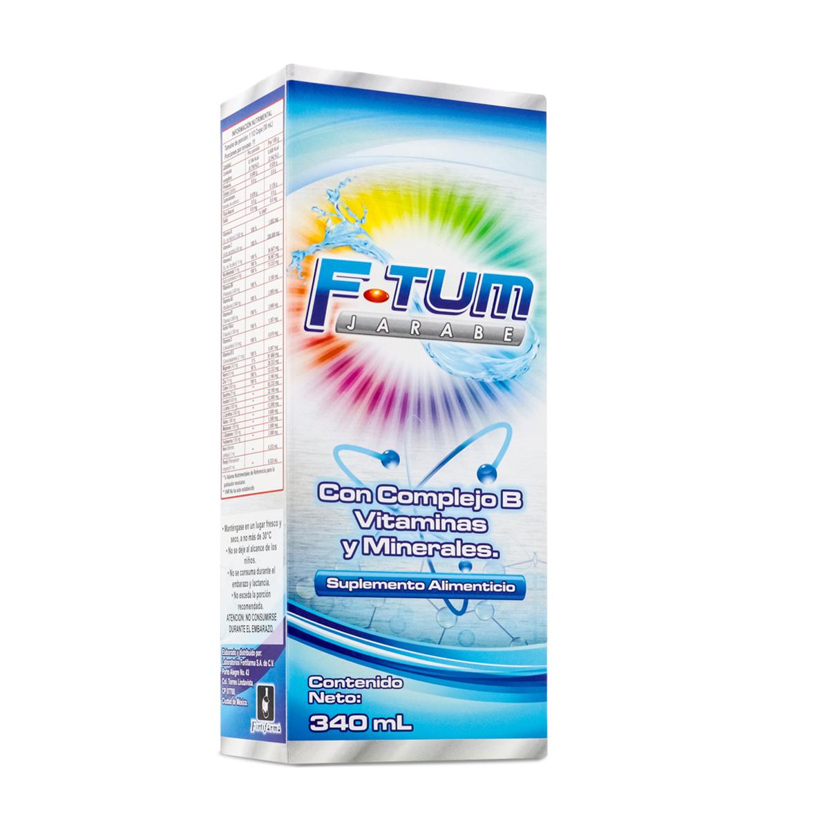 F Tum Jarabe Con Complejo B Vitaminas Y Minerales 340 Ml Fortifarma 