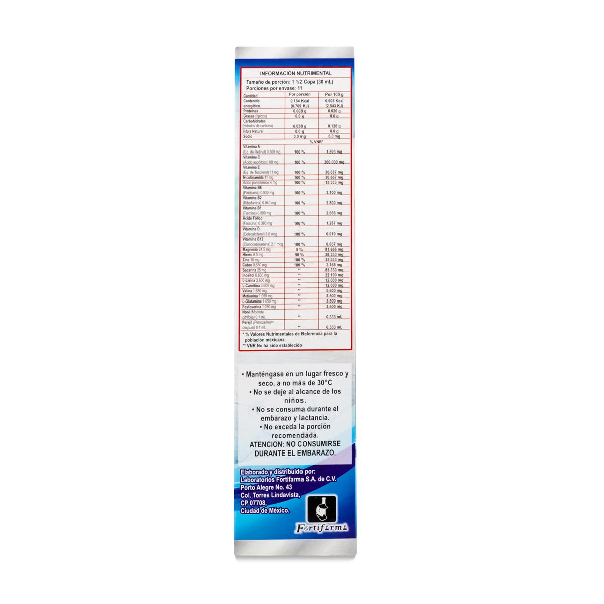 F Tum Jarabe Con Complejo B Vitaminas Y Minerales 340 Ml Fortifarma 