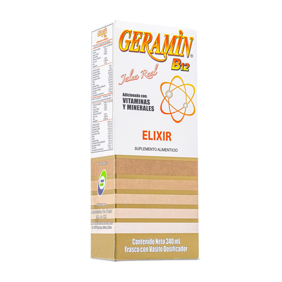 Geramin B12 Jalea Real Adicionada Con Vitamina Y Minerales Solucion 340 Ml Bio Salud 