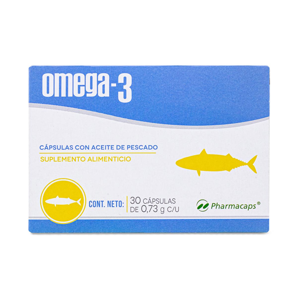 Omega-3 30 Caps .73 G Suplemento Alimenticio Con Omega 3 Y Dha Pharmacaps 