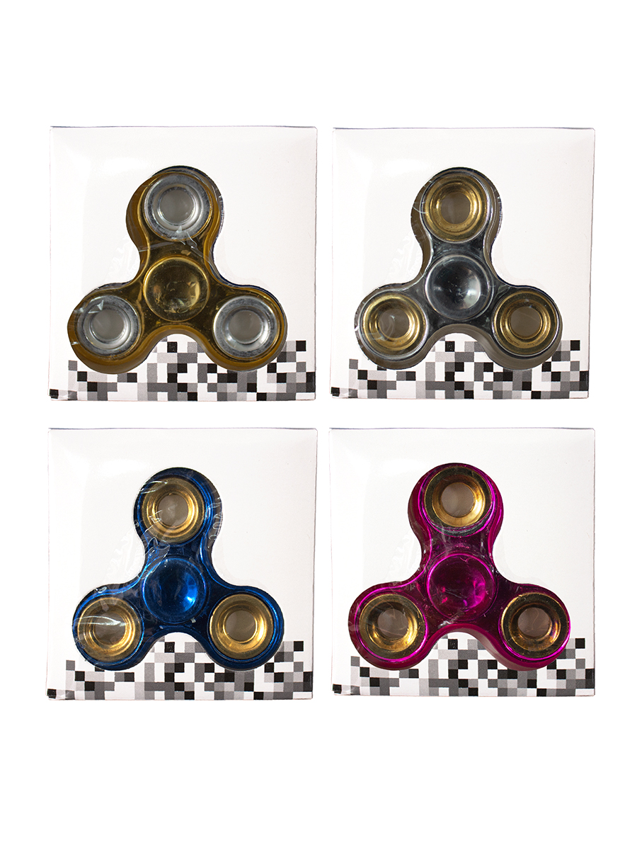 Set 4 Fidget Spinner Metálico Rondana De Color Juguete Antiestrés 