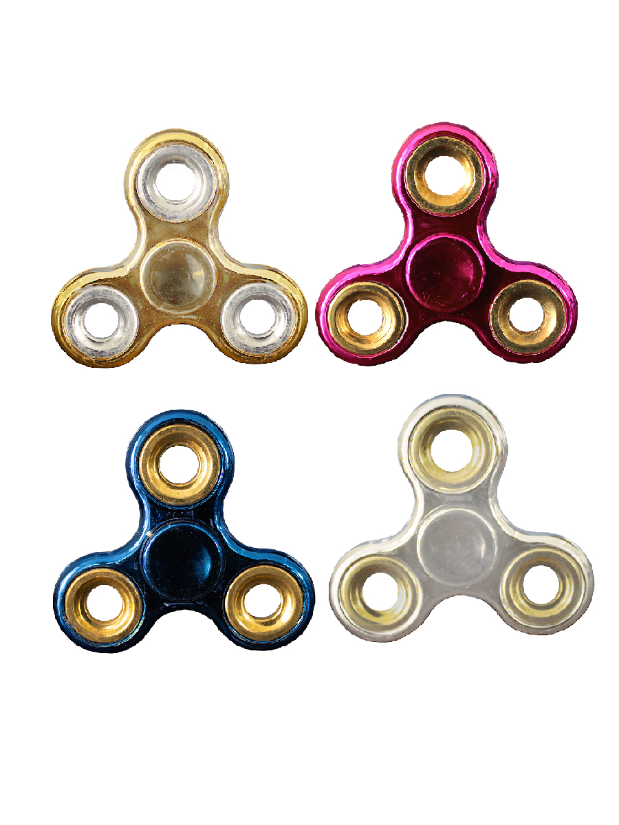 Set 4 Fidget Spinner Metálico Rondana De Color Juguete Antiestrés 