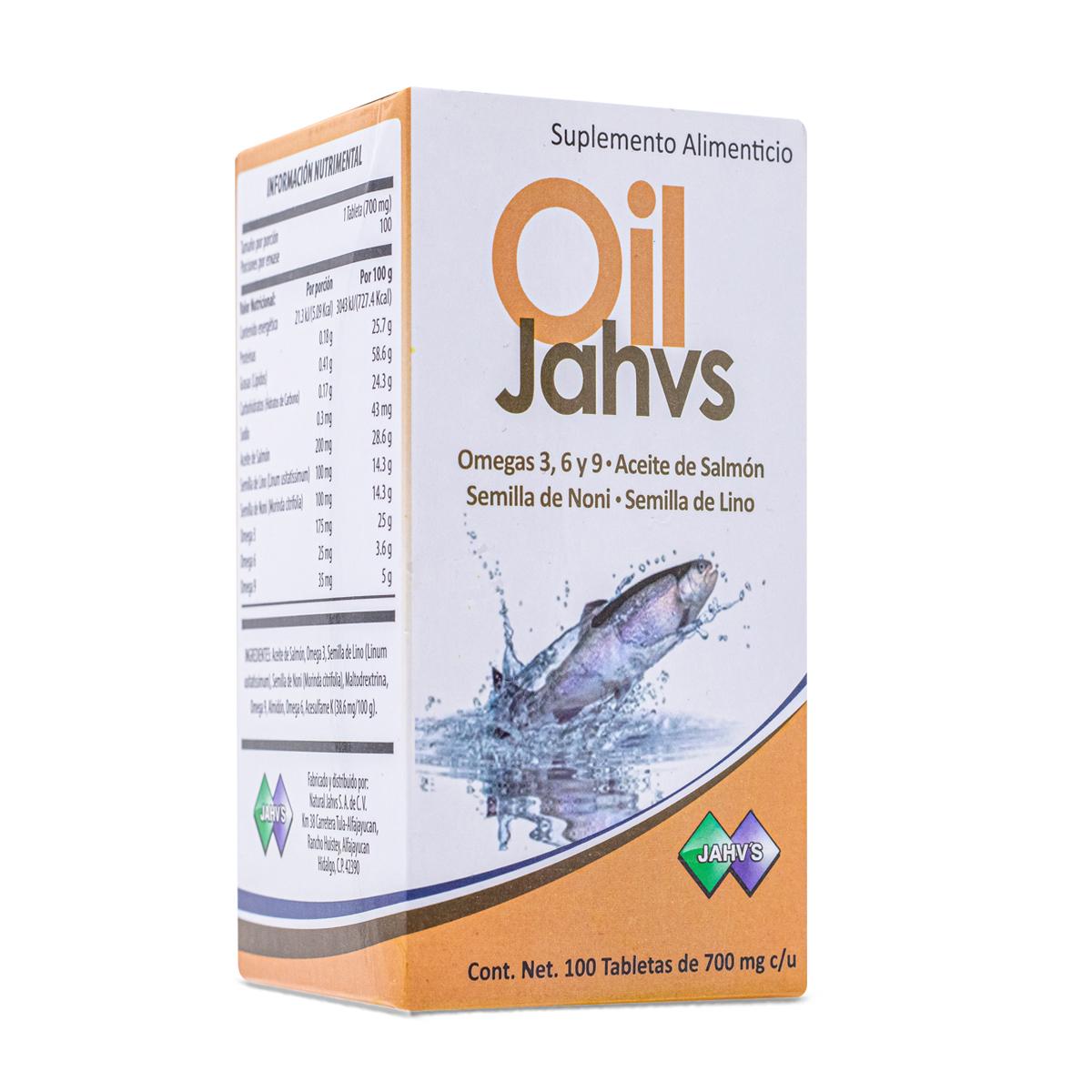 Oil Jahvs Suplemento Alimenticio Omega 3,6 Y 9 Aceite De Salmon Semilla De Nori Y Semilla De Lino 10 