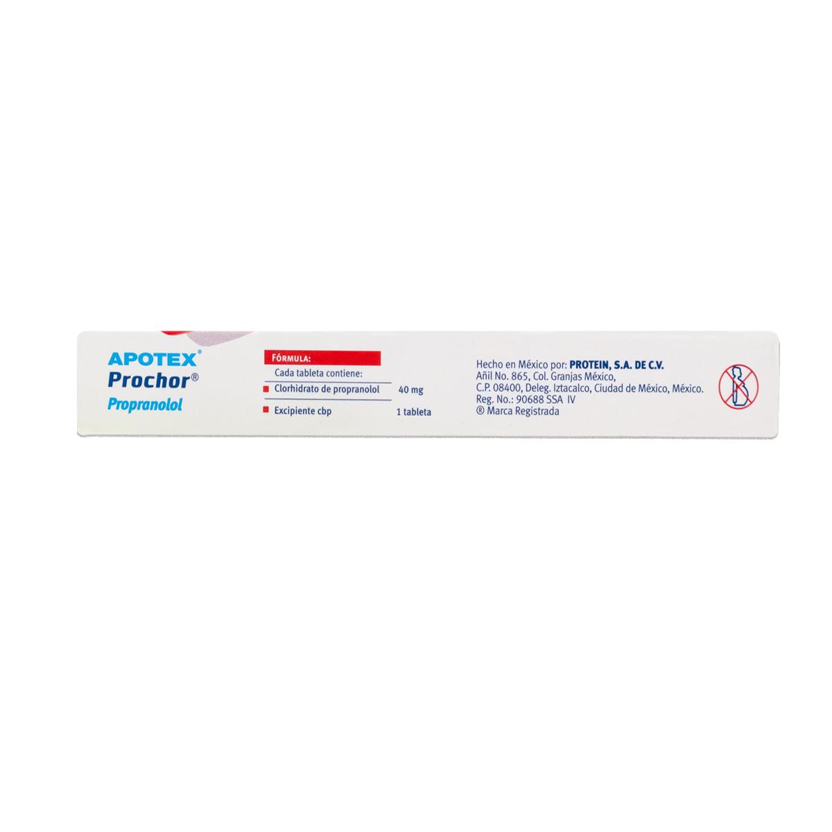 Prochor Propranolol Apotex C/30 Tab 40 Mg
