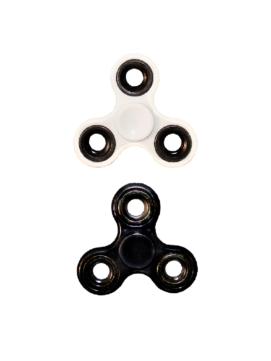 Set 2 Fidget Spinner Cerámico Básico Incluye Caja Cartón Juguete Antiestrés 