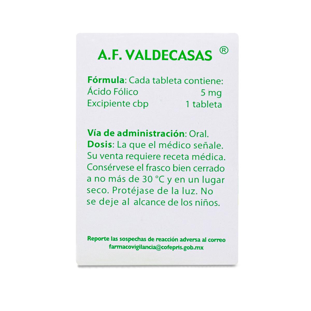 A.F. Valdecasas Acido Folico 92 Tabs. 5 Mg Valdecasas 