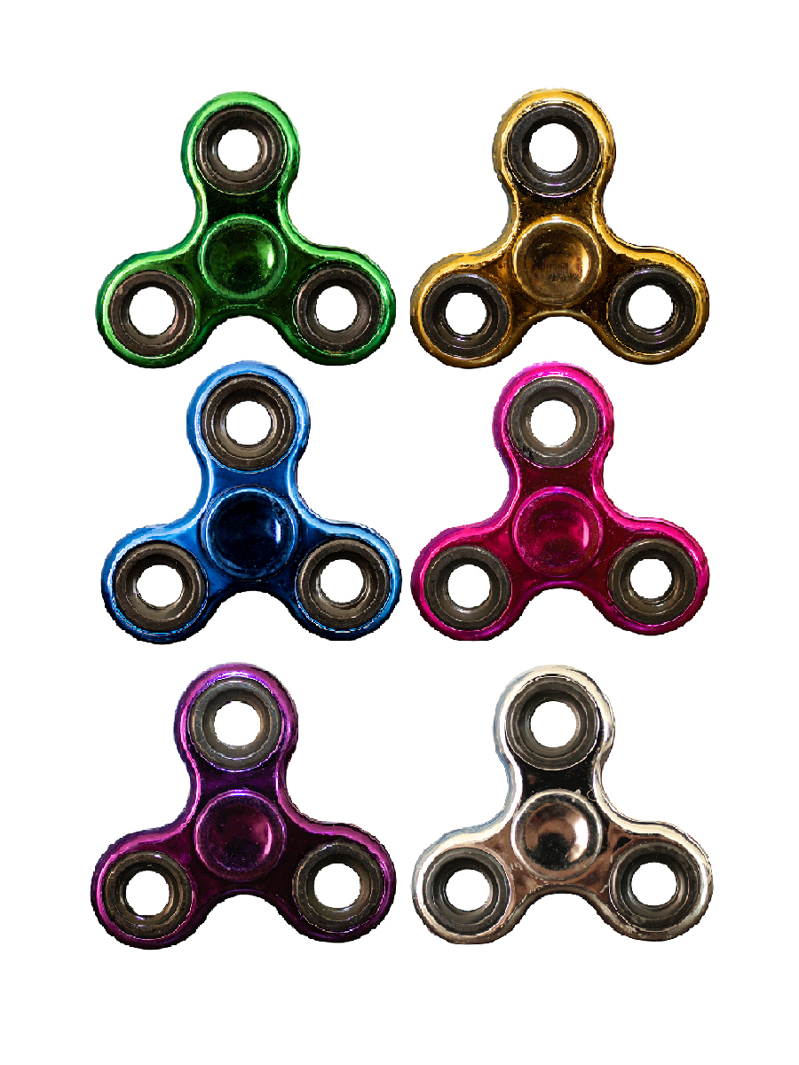 Fidget Spinner Metálico Básico Juguete Antiestrés Incluye Caja Cartón