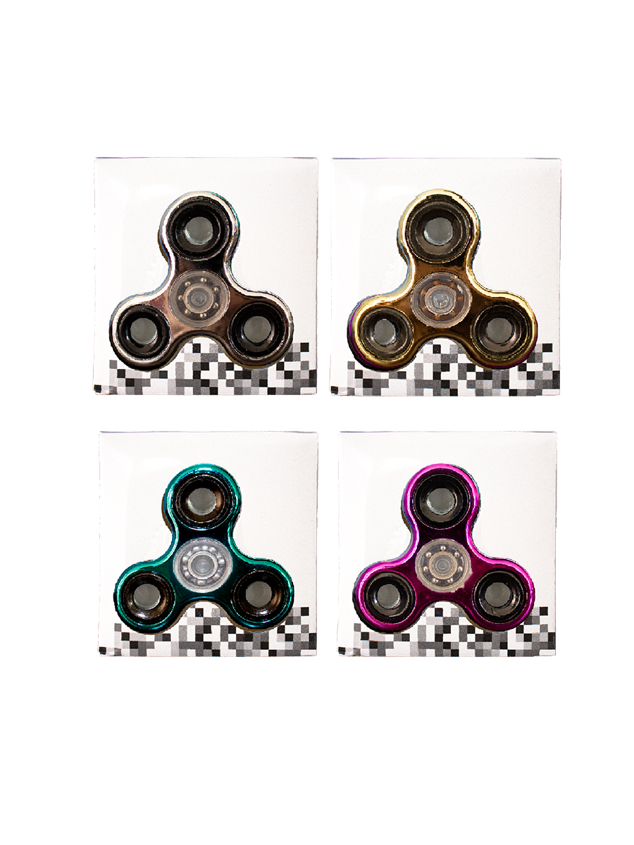 Juguete Antiestrés Fidget Spinner Rondana Tapa Transparente