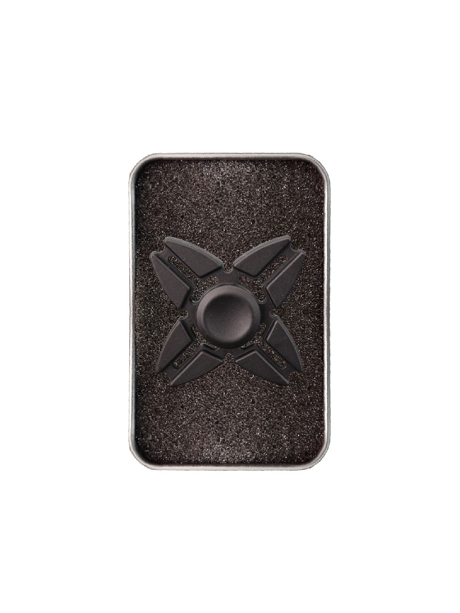 Juguete Antiestrés Fidget Spinner 4 Alas Estrella Tornasol Caja Aluminio