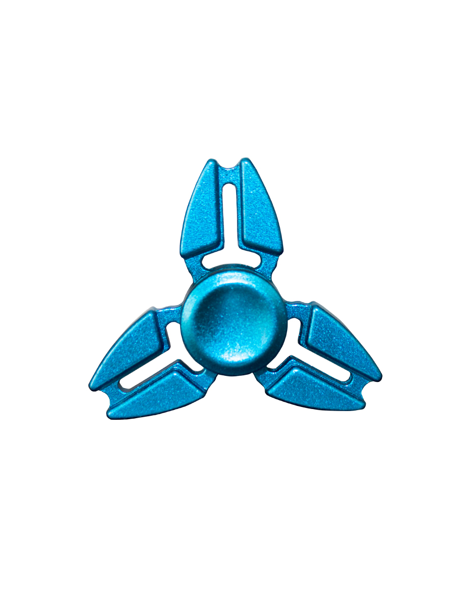 Tornasol Juguete Antiestrés Fidget Spinner Con Caja De Aluminio Estrella 3 Picos