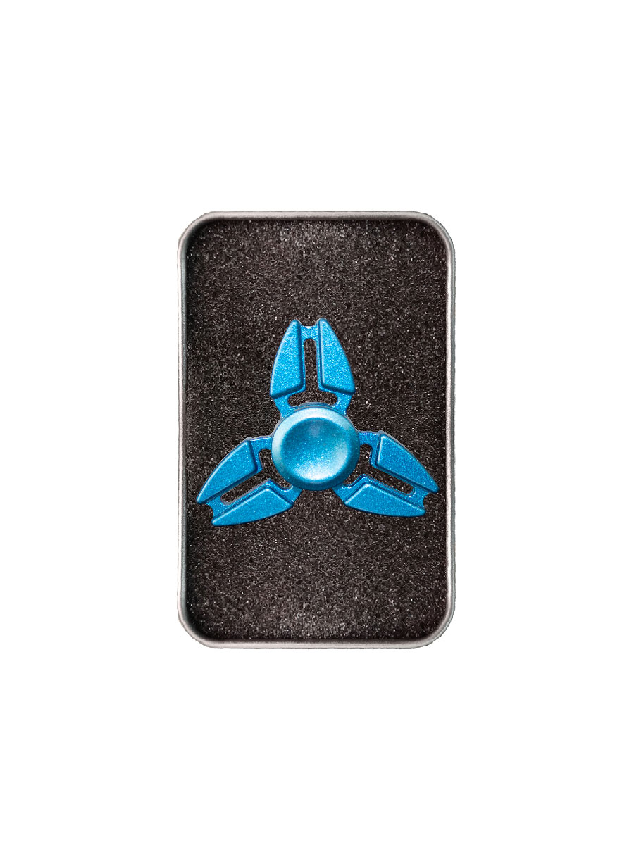 Tornasol Juguete Antiestrés Fidget Spinner Con Caja De Aluminio Estrella 3 Picos