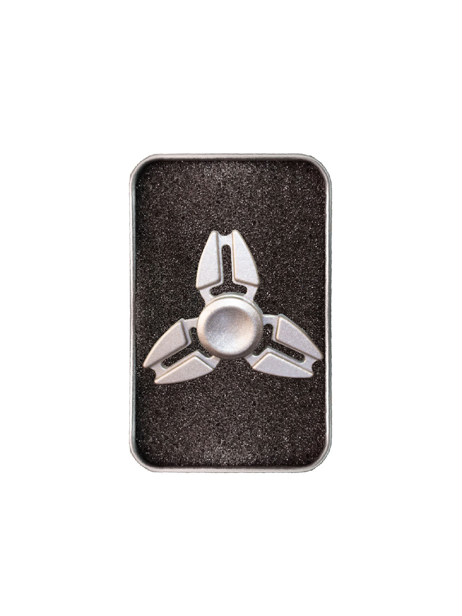 Tornasol Juguete Antiestrés Fidget Spinner Con Caja De Aluminio Estrella 3 Picos