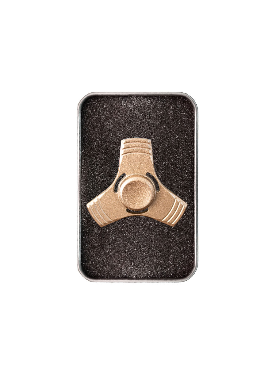 Fidget Spinner 3 Alas Cuadradas Juguete Antiestrés Metálico Tornasol