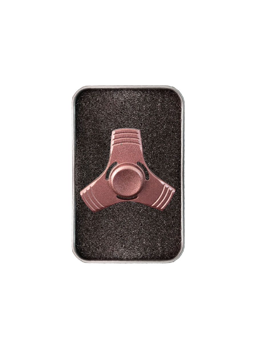 Fidget Spinner 3 Alas Cuadradas Juguete Antiestrés Metálico Tornasol