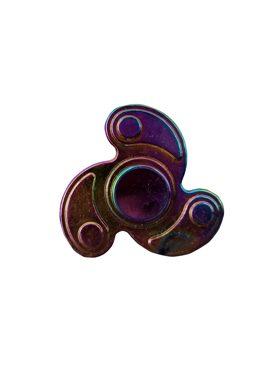 Tornasol Metálico Juguete Antiestrés Fidget Spinner Caja De Aluminio