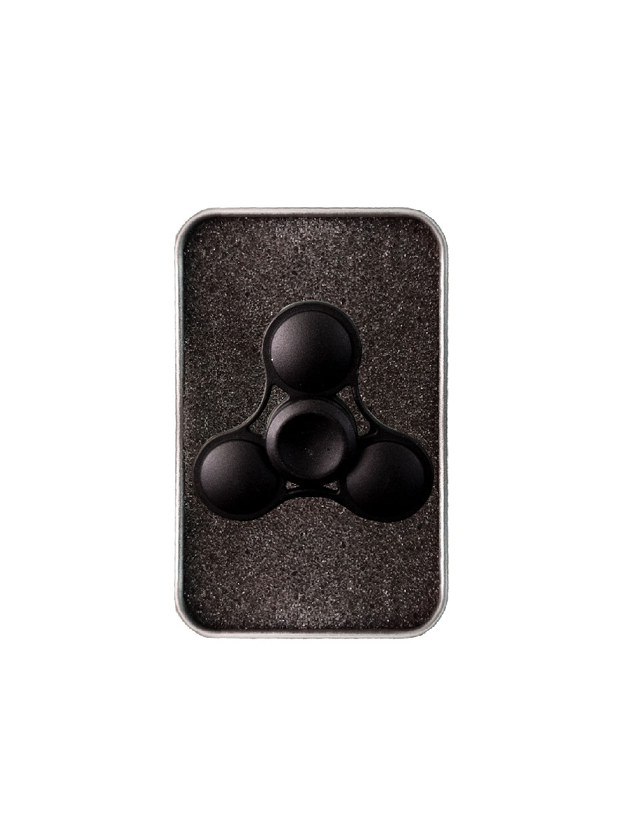 Metálico Fidget Spinner Juguete Antiestrés 3 Alas Circulares Caja De Aluminio