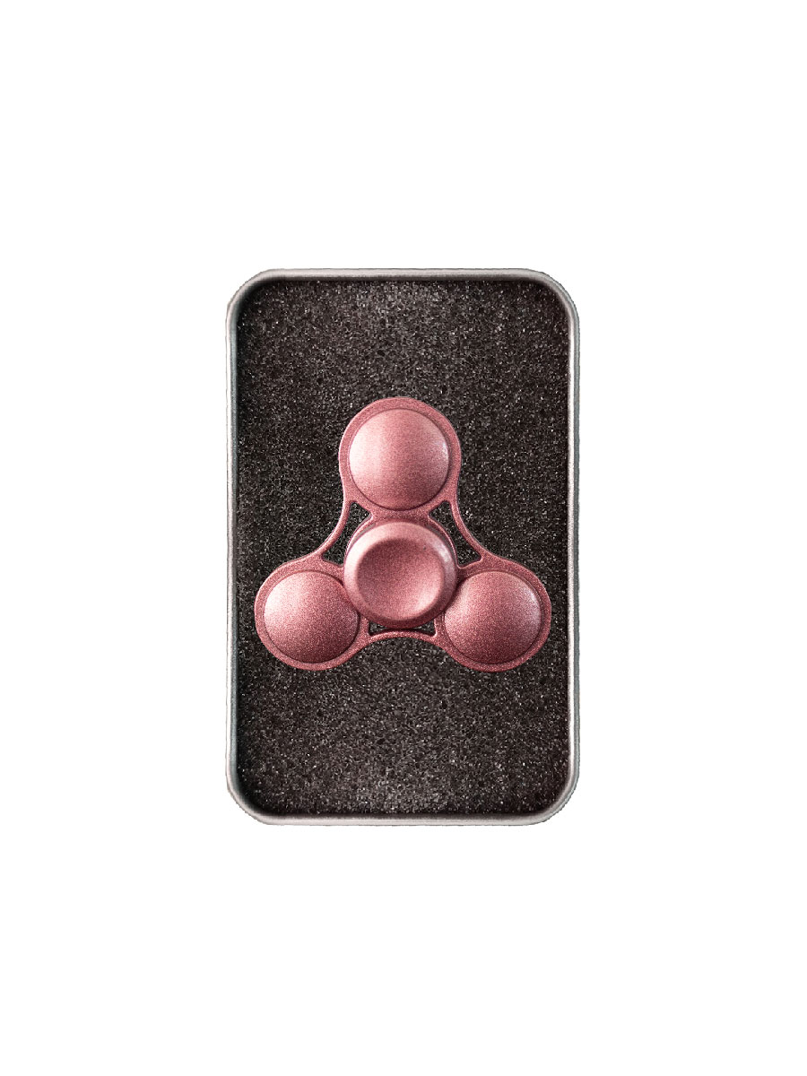 Metálico Fidget Spinner Juguete Antiestrés 3 Alas Circulares Caja De Aluminio