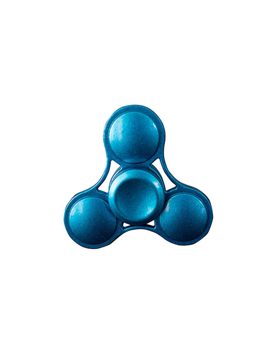 Metálico Fidget Spinner Juguete Antiestrés 3 Alas Circulares Caja De Aluminio