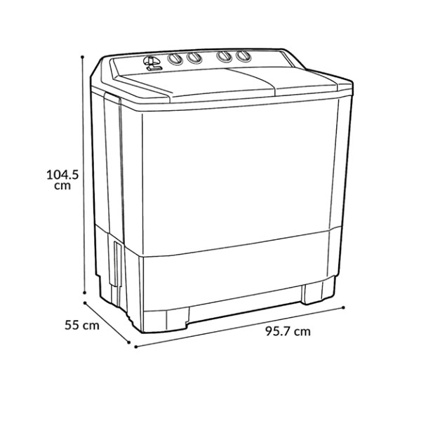 LAVADORA SEMIAUTOMÁTICA DOBLE TINA HISENSE DE 20KG PRACTICA WSA2001P