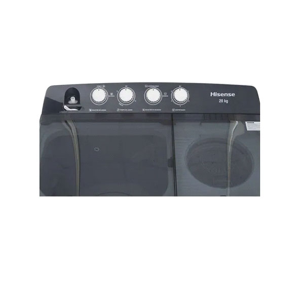 LAVADORA SEMIAUTOMÁTICA DOBLE TINA HISENSE DE 20KG PRACTICA WSA2001P