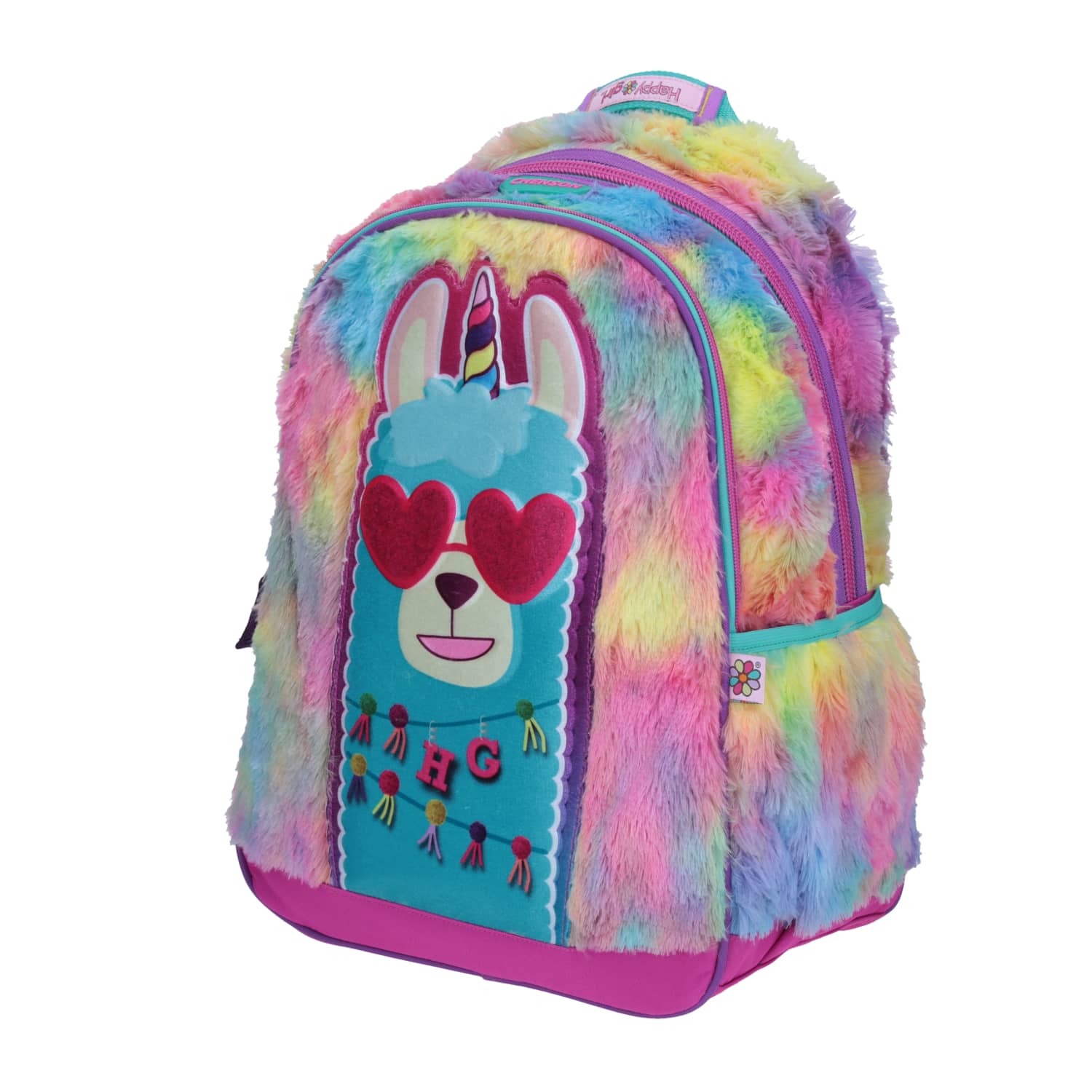 MOCHILA ESCOLAR GRANDE CHENSON PARA NIÑA PELUCHE ALPACA