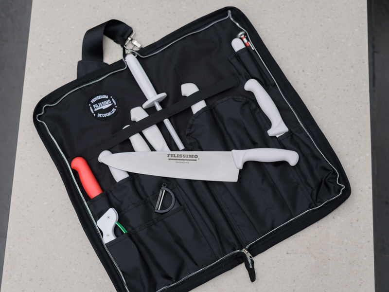 Estuche de Cuchillos para Chefs y Estudiantes "Económico" 12 Piezas   (Set de Cuchillos Filissimo)