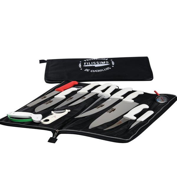 Estuche de Cuchillos para Chefs y Estudiantes "Económico" 12 Piezas   (Set de Cuchillos Filissimo)