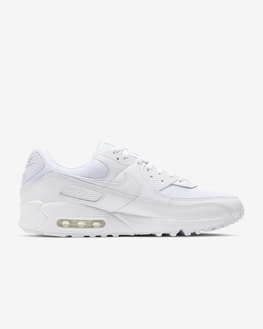 Tenis Nike Air Max 90 Triple White Hombre CN8490-100