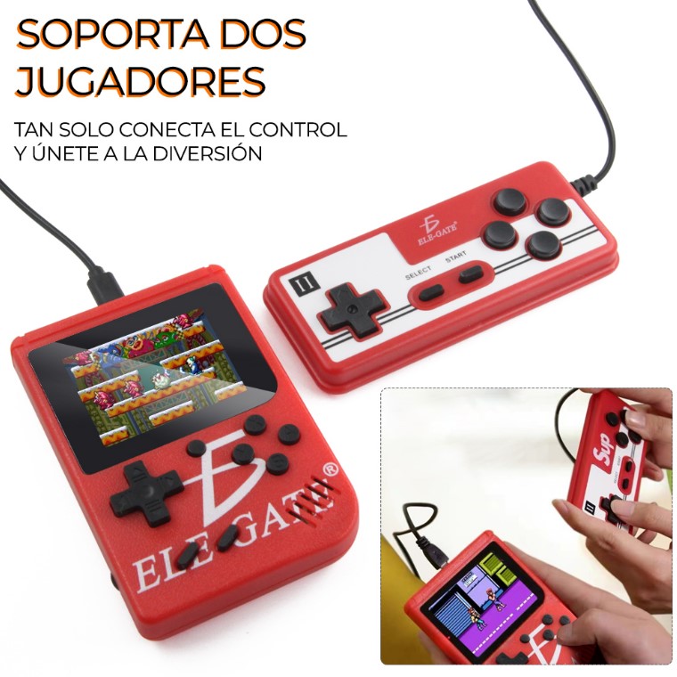 Consola Game Boy + Control + Tv Videojuego Portátil Control Elegate