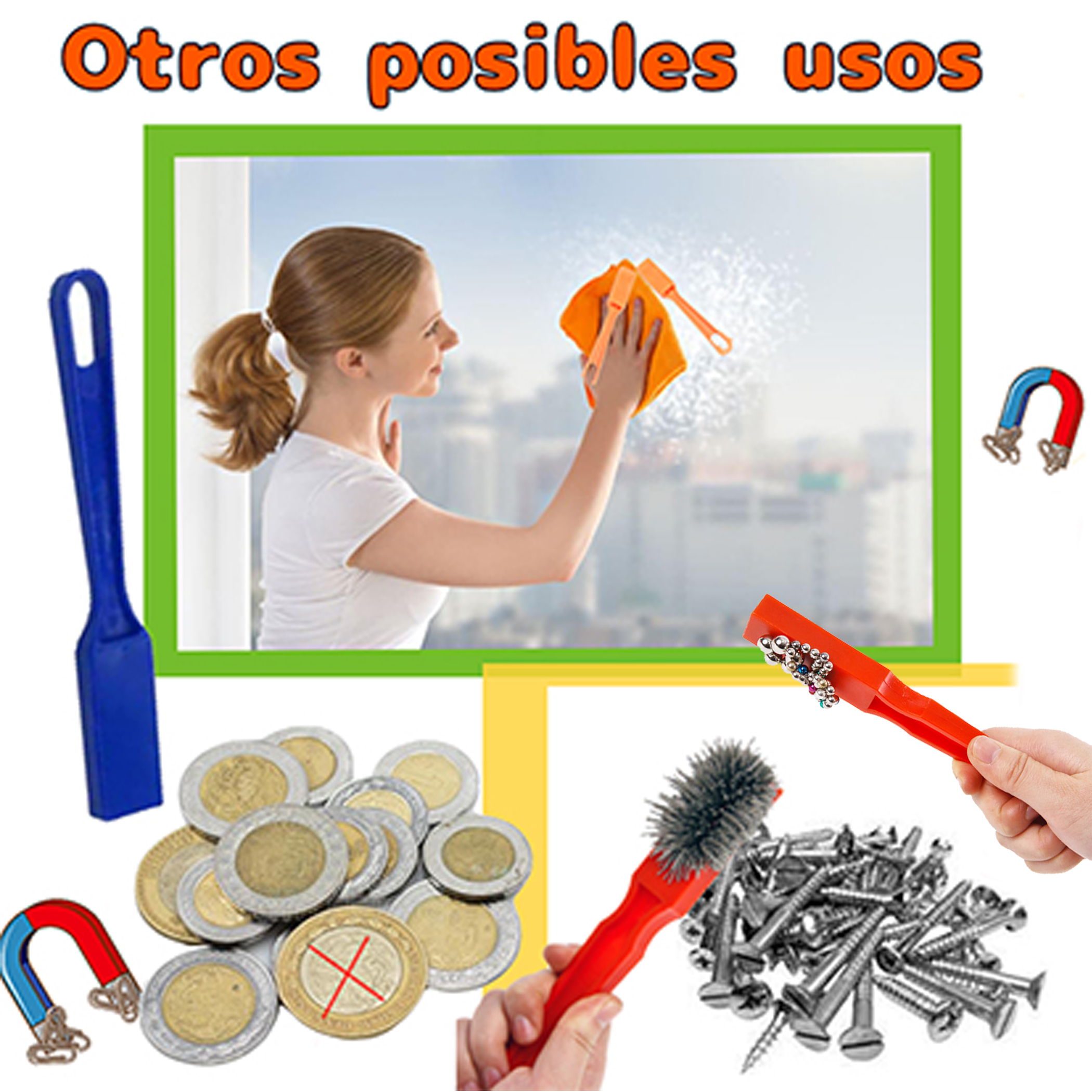 1 Palas Magnética con 100 Fichas para Lotería, Bingo o Educación Montessori