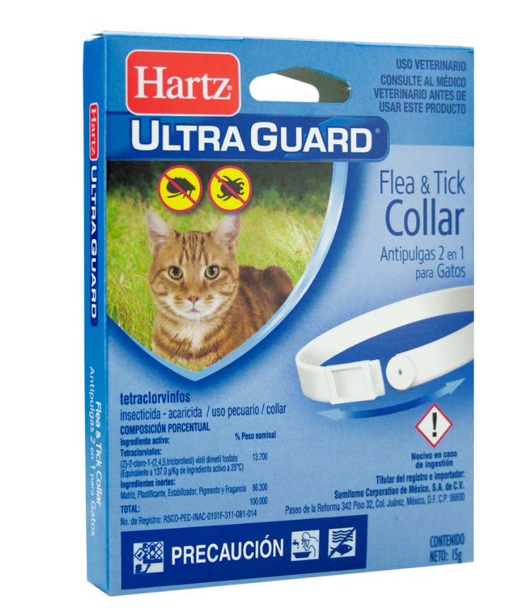 Collar Antipulgas 2 En 1 Perros Hartz Pulgas Y Garrapatas Para Gato