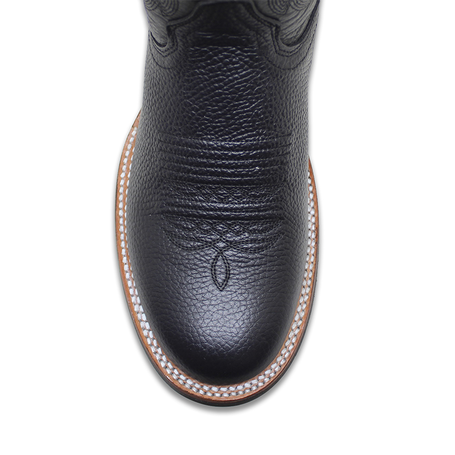 Botas En Piel Vaqueras Para Caballero Punta Redonda