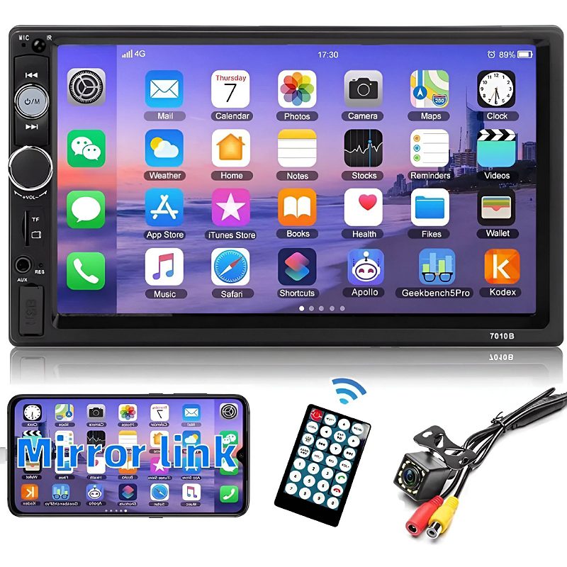 Autoestereo Con Pantalla 7 Pulgada 2 Din Y 12 Led Camara