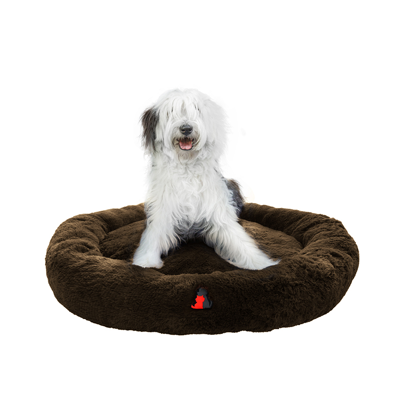 Cama para Perros Tipo Dona, Cama Mediana, Antiestrés, para Perros y Gatos, Cómoda con Relleno Suave, Modelo Wipi, Marca Red Baboon 