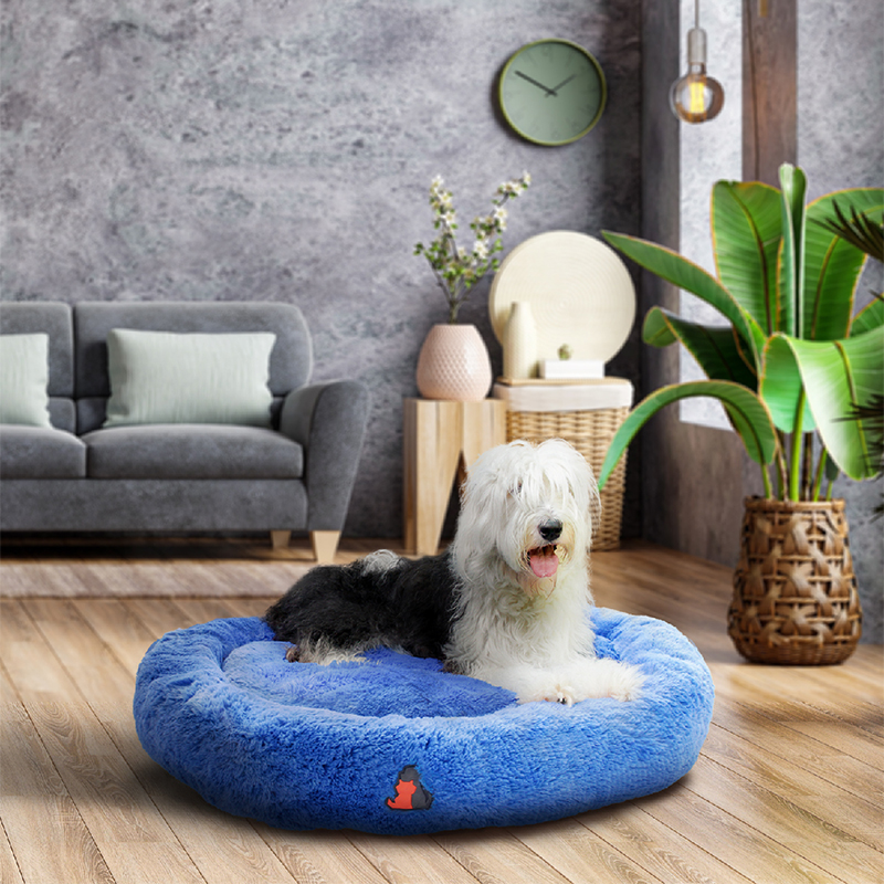 Cama para Perros Tipo Dona, Cama Mediana, Antiestrés, para Perros y Gatos, Cómoda con Relleno Suave, Modelo Wipi, Marca Red Baboon 