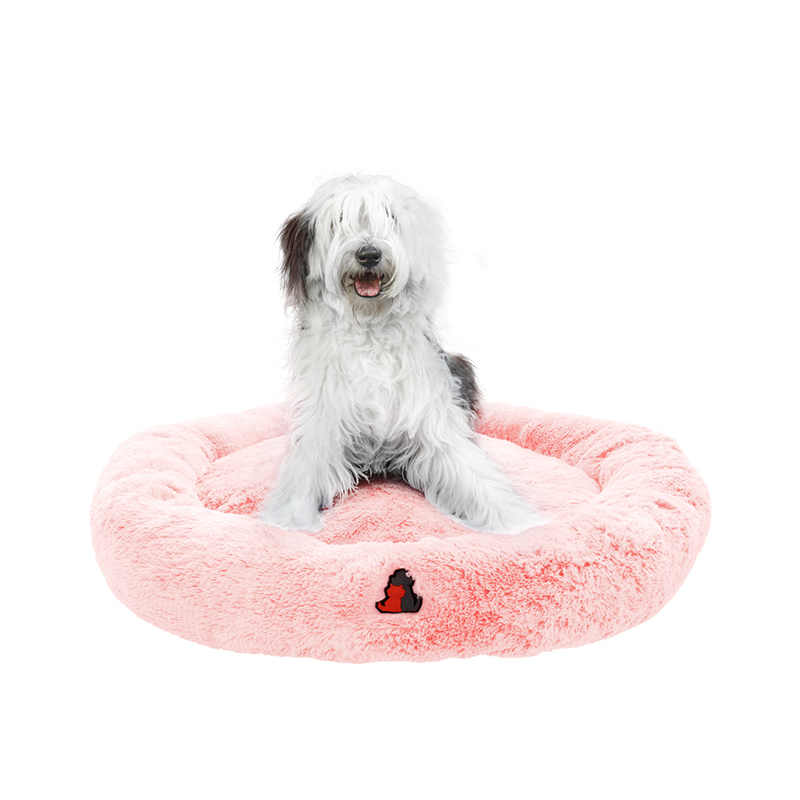 Cama para Perros Tipo Dona, Cama Mediana, Antiestrés, para Perros y Gatos, Cómoda con Relleno Suave, Modelo Wipi, Marca Red Baboon 