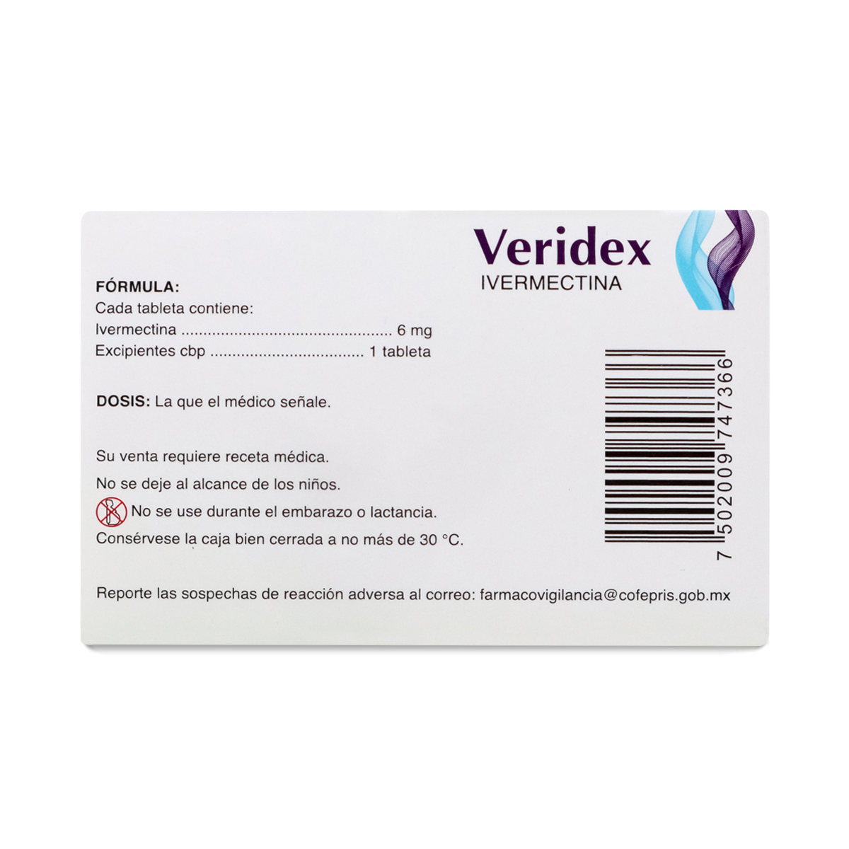 Veridex Ivermectina 4 Tab 6 Mg Maver 