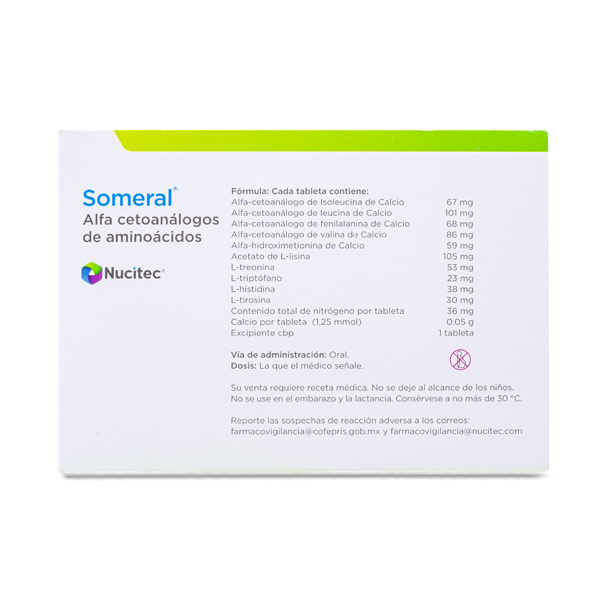 Someral Alfa Cetoanalogos De Aminoacidos 100 Tabs Nucitec